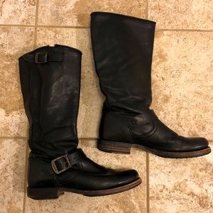 Frye black leather boots